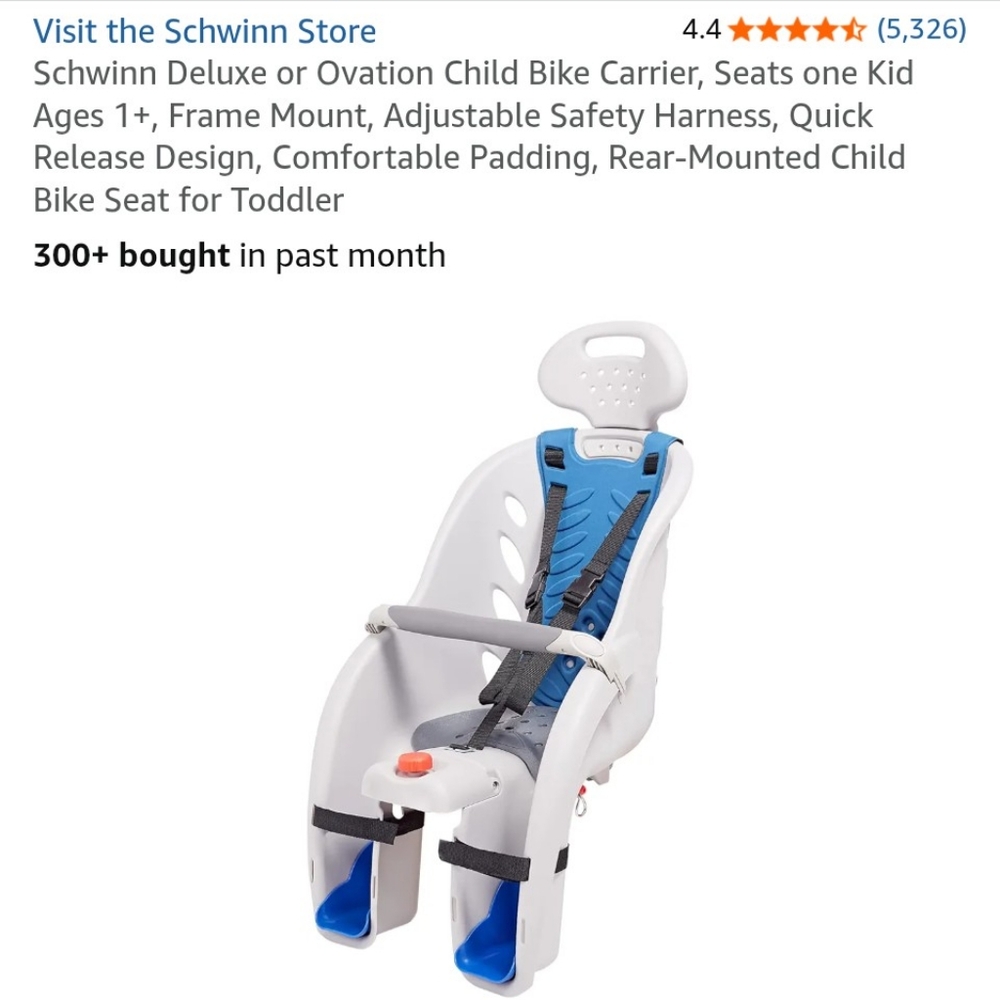 Basically New Child Bike Carrier Seat